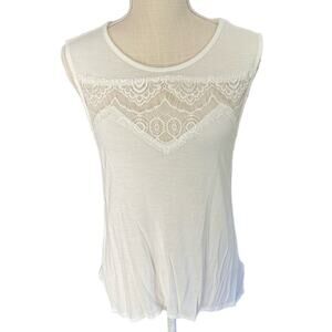Nine West White Lace Tank Top